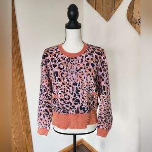 Joylab Leopard Print Crop Top Women's Sweater